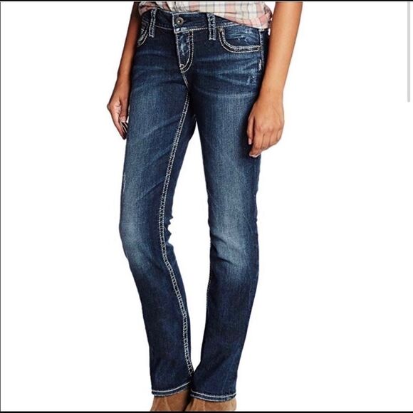 Silver Jeans Suki mid rise straight leg jeans size 24 - Picture 7 of 16